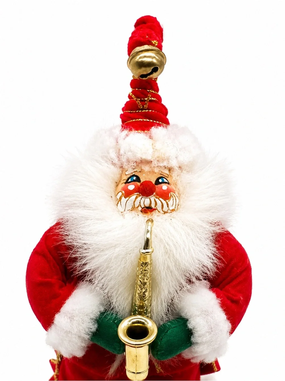 Kurt Adler Vintage Santa Saxophone Ornament